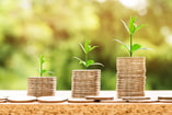 Geld met plantjes