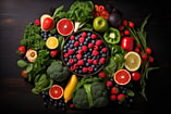 Vecteezy healthy food background with fruits and vegetables top view 33880831