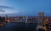Rotterdam in schemer