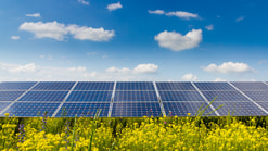 Stock Photo Photovoltaic Modules And Yellow Flowers 178694141