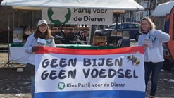 Banner Geen bijen geen voedsel voor kraam