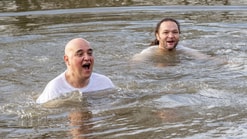 Nieuwjaarsduik Paul Blom Remmelt Kielstra