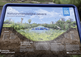 Natuurvriendelijke oever bord Waternet