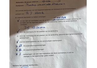 Ontvangst kandidatenlijst 30 1 2023