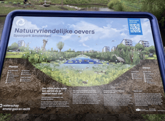 Natuurvriendelijke oever bord Waternet