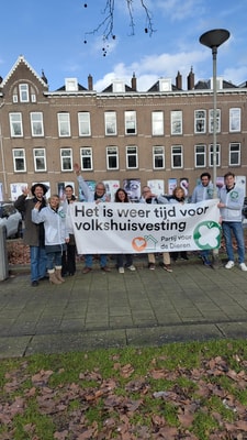 Foto actie pvdd leegstand