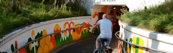 Vervoer zonder vervuiling muurschildering blind walls gallery bij fietstunnel de kloekstadsarchief 20212262