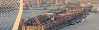 Rotterdam Erasmusbrug en noordereiland