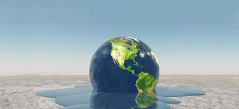Earth melting into water climate change Environment shutterstock 153806906
