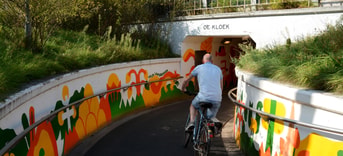 Vervoer zonder vervuiling muurschildering blind walls gallery bij fietstunnel de kloekstadsarchief 20212262