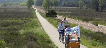 Fietsen over de heide
