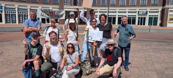 Groepsfoto protest azc