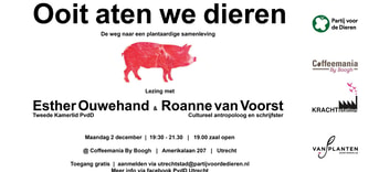 Ooit aten we dieren lezing