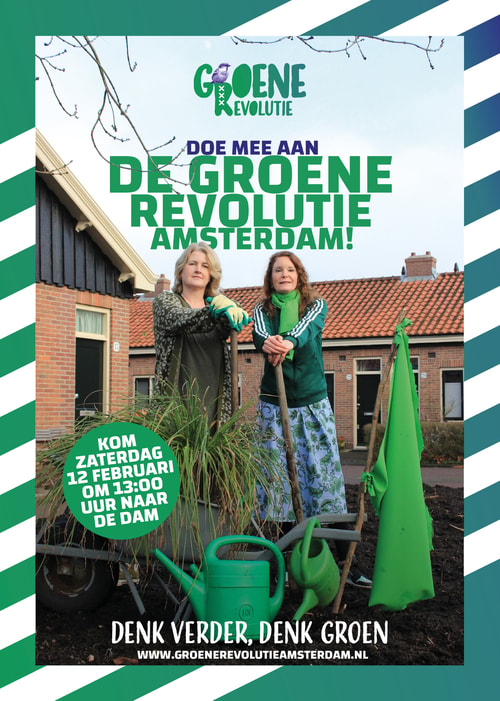 Flyer Groene Revolutie Amsterdam Voorkant