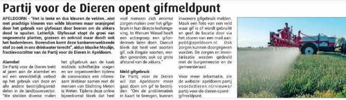 Pvd D opent gifmeldpunt