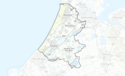 Kaart Waterschap Rijnland